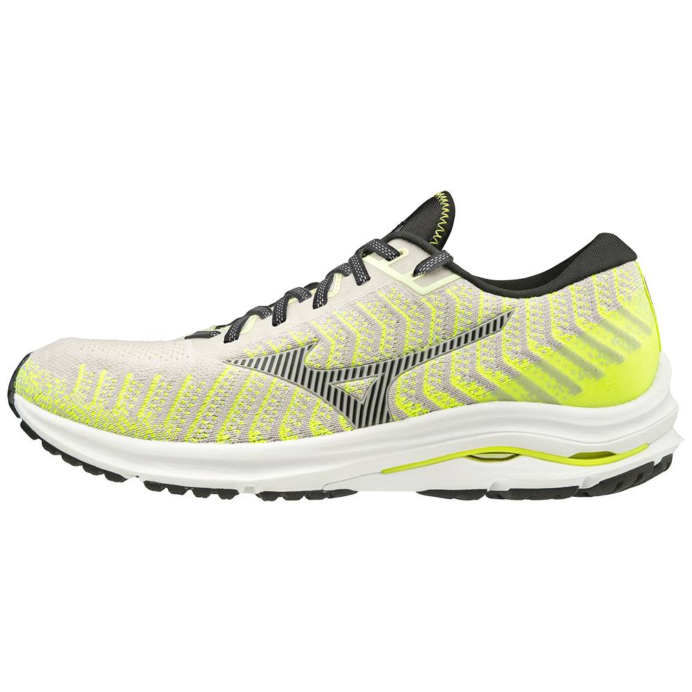 Scarpe Running Mizuno Wave Rider 24 WAVEKNIT™ Uomo - Bianche/Gialle - 32890-WFAR